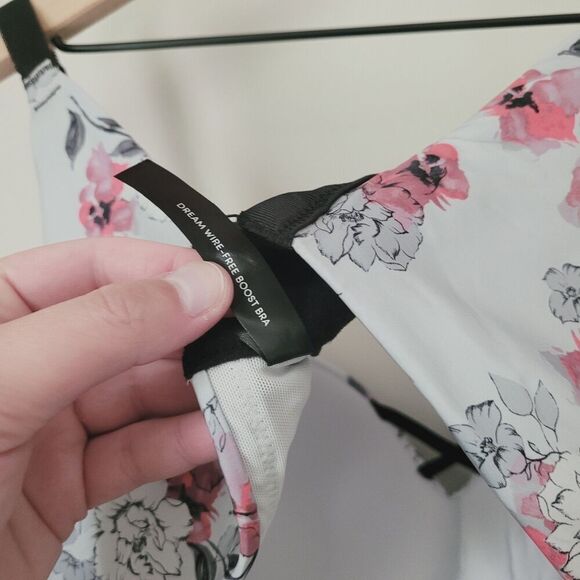 Torrid Dream Wire-Free Boost Push-Up Bra in Frida Floral Pearl Blue Size 42D - Picture 3 of 12